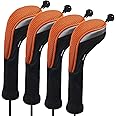 Andux 4pcs/Pack Long Neck Golf Hybrid Club Head Covers Dial No. Tag CTMT-02