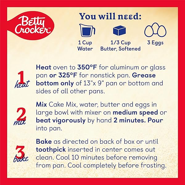 BETTY CROCKER FAVORITES SUPER MOIST BUTTER RECIPE YELLOW CAKE MIX, 13.25 OZ