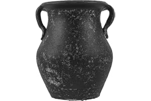 Toyvian Vintage Ceramic Utensil Holder Dishware Storage Jar for Countertop Forks Spoons Organizer