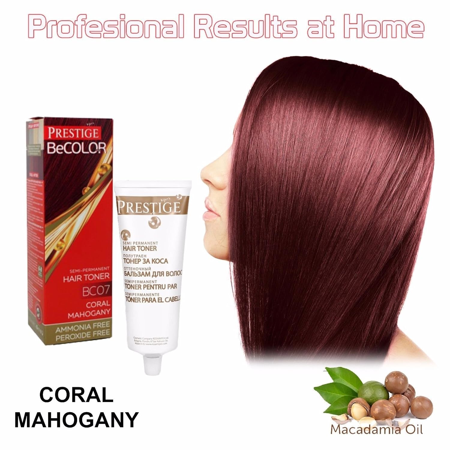 Vips Prestige Becolor Tint Semi Permanent Mahogany Colour Coral