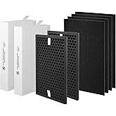 Byseacore HPA5100B Replacement Filter Compatible with Honeywell Air Purifiers HPA5100 HPA5150 HPA3100, 2 R HEPA(H13), 2 S Carbon and 4 A Pre-Filters, Part# HRF-R1 HRFSC1 HRF-ARVP100 HRF-A100