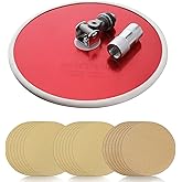 Goldblatt 9 Inch Drywall Sander, with 30pcs Sanding Discs-Hook and Loop 80 x 100/180 Mixed Grit, for Wall Cleaning and Polishing