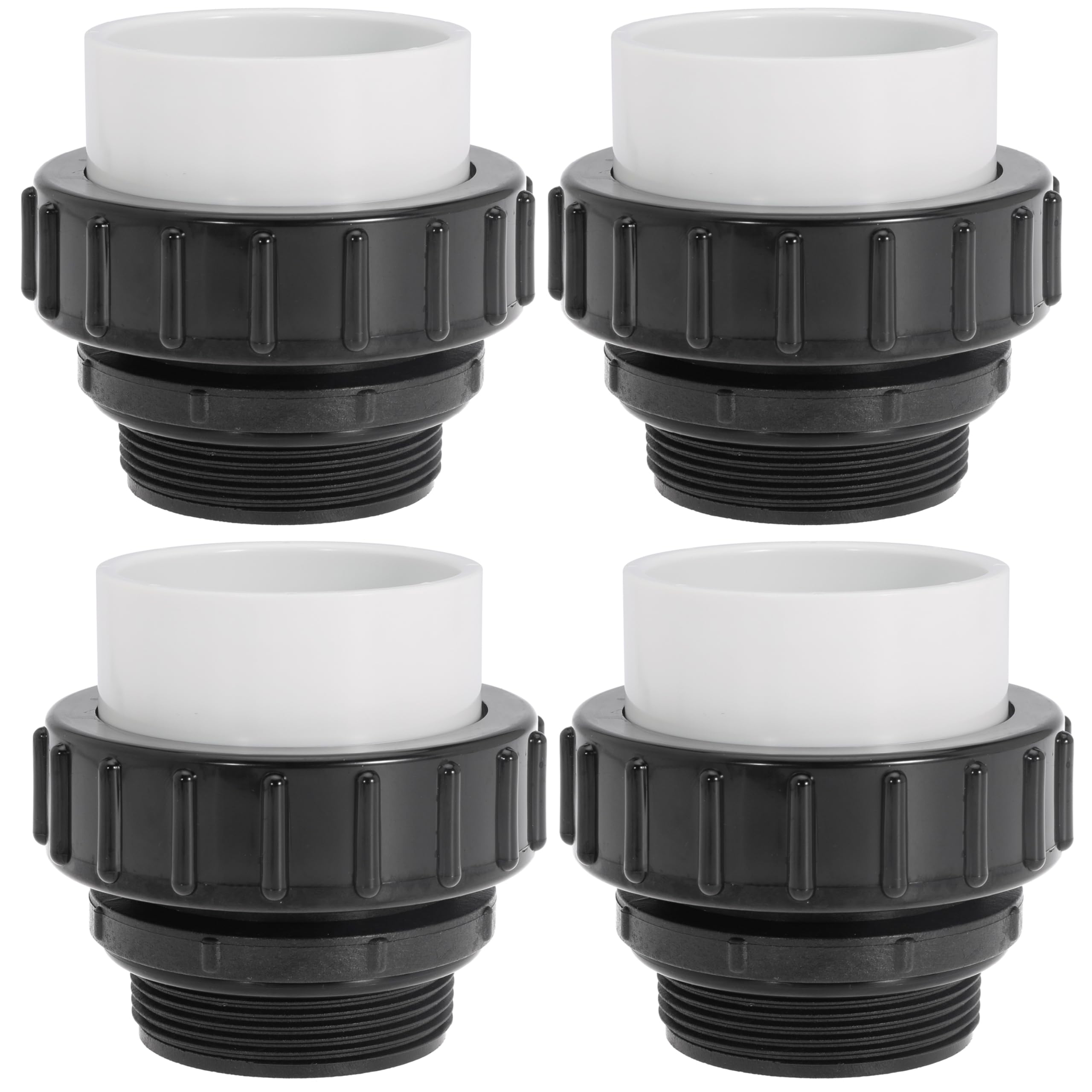 Photo 1 of Pool Hi-Temp Union Swimming Pump Connector Union 2" MIP x 2" Slip PVC Coupling Compatible with Pool Pumps Spa Pumps High Temperature Unions (4-White)