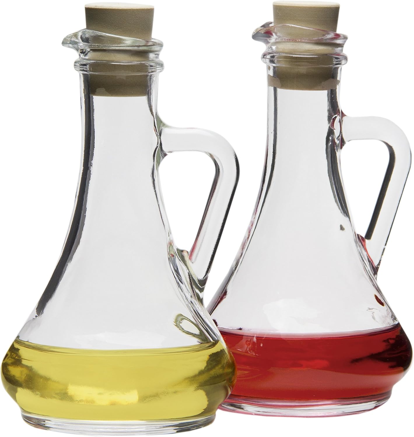 Red Co. Aura Oil and Vinegar Cruets, 8.75 oz - Set of 2 Bottles: Home & Kitchen