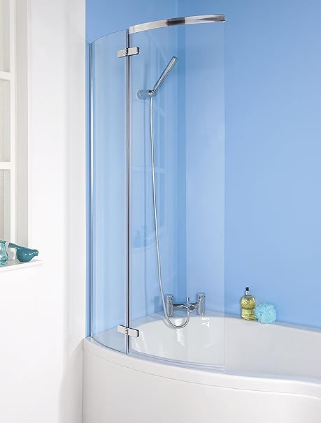 VeeBath Brill 2 Panel Curved Screen for P Bath 1400x730mm. Suitable for ...