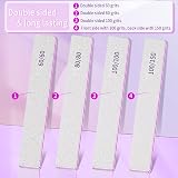 METEOROCK 80/80 Grit Nail File Double Sided 12 Pc Poly Extension Salon Manicure view 4
