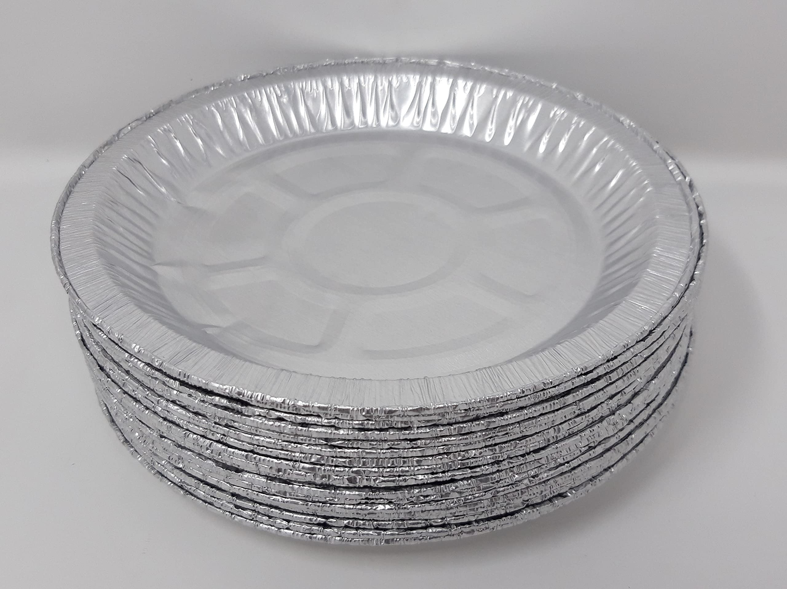 Aluminium Foil 9" Round Pie Flan Tart Plates Trays BBQ 229x22mm (10)