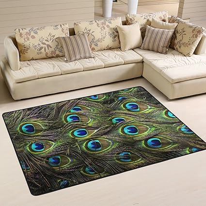 Amazon Com Xianghefu Personalized Area Rugs Beautiful Peacock