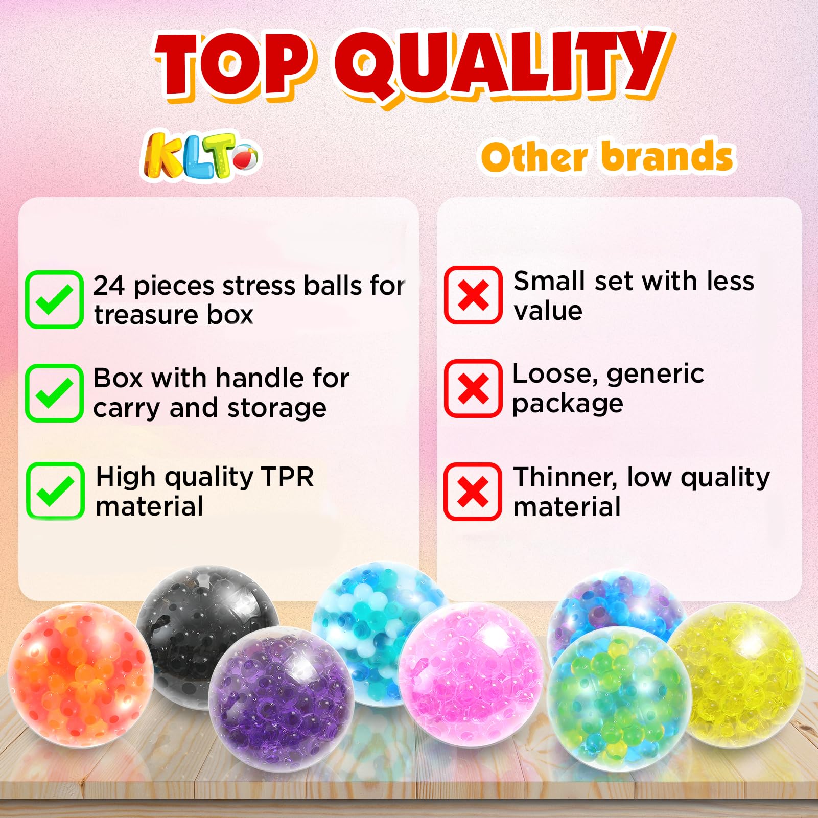 Mua KLT Stress Balls Bulk Adults: 24Pack Fidget Toys Squishy Ball ...