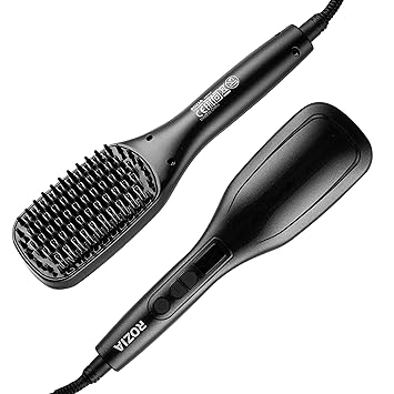 Rozia Hair Straightener with Temperature Control Ceramic Heating Detangling Hair Brush Comb (HR767)