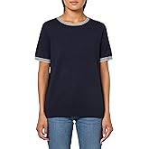 Nautica Womens Crew Neck Solid Short Sleeve Sweater