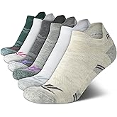 Reebok Womens Ankle Socks - 6 Pack Half Terry Performance Low Cut Athletic Socks for Women with Anti-Blister Heel Tab (4-10)