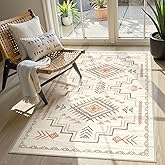 STARUIA 3x5 Washable Area Rug Western Clearance, Non-Slip Small Entryway Rug Beige Aztec Tribal Classic Boys Rug for Bedroom Low-Pile Carpet for Indoor Kitchen Bathroom(Beige 3'x5')