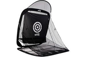 Spornia SPG-8 X-Large Golf Practice Net – 8' x 8' Indoor & Outdoor Golf Hitting Net with Ball Return | Golf Training Aid for Driving, Chipping & Full Swings | Heavy-Duty, Portable & Easy to Set Up