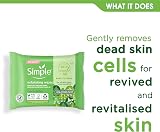 Simple Exfoliating Biodegradable Face Wipes for Sensitive Skin - 20 Wipes view 4