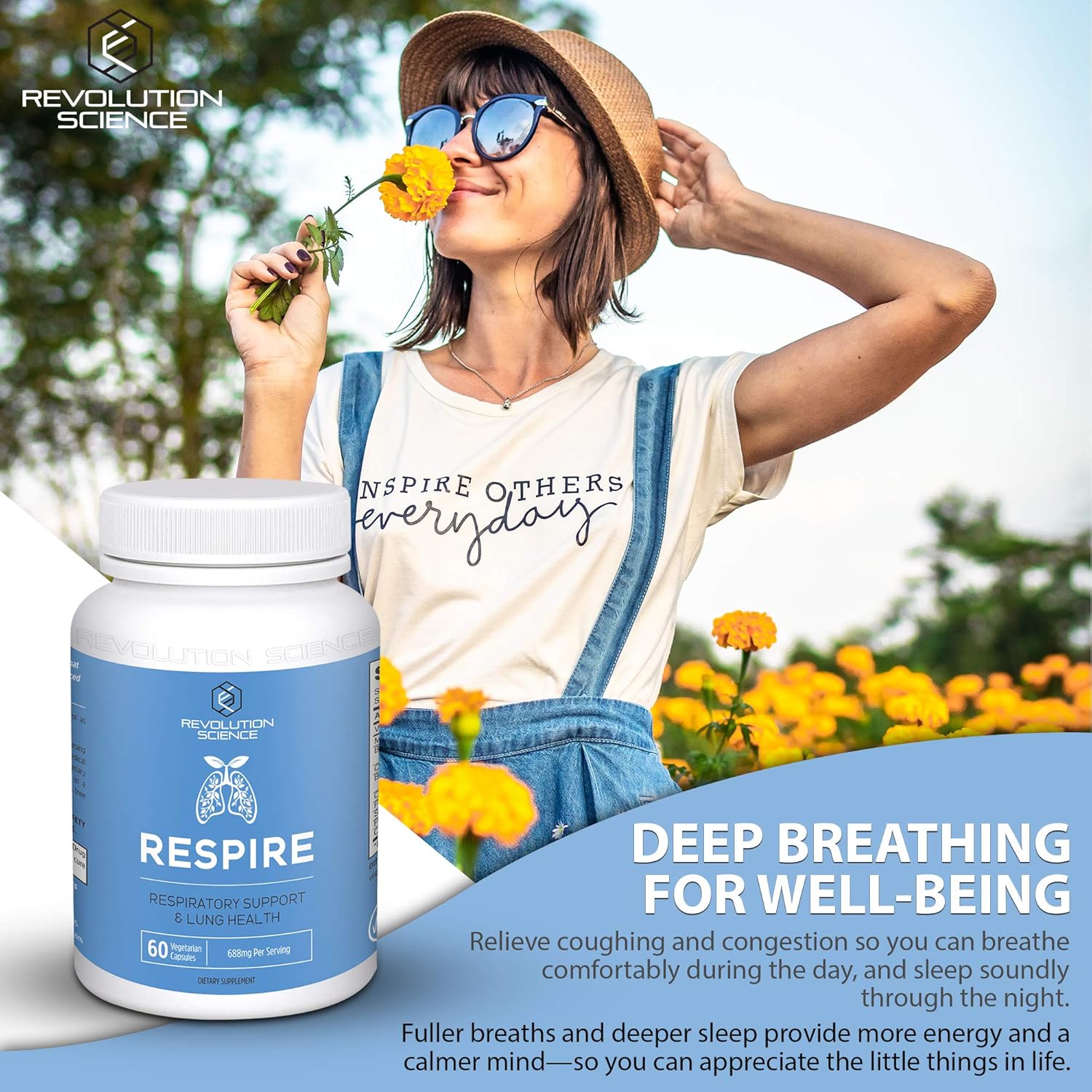 Lung Cleanse and Detox & Lung Support Supplement - Respire - Natural Allergy Relief & Respiratory Decongestants for Adults - Asthma & Sinus Relief - Clear Lungs to Breathe Right, 60 Capsules: Health & Personal Care