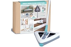 Zippi Sweeper Standard - 2025 New and Improved Lightweight Sweeper, Perfect for Short Carpet Hardwood and Tile, Triangular De