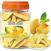 5 Oz Premium Freeze-Dried Mango Sliced, Freeze Dried Fruit Mangoes, Crunchy Natural Snack with Low Calories, Fresh Mango-Chips, Fruit Snacks for Kids, Travel, Smoothie, Yogurt, Baked Goods, Holiday Gifts