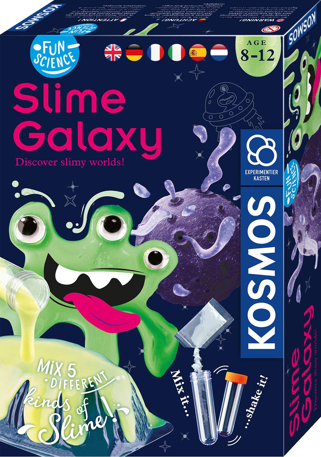 Thames and Kosmos | 7616618 | Slime Galaxy | Fun Science | Stem Experiment Kit| Includes English, German, Italian, French and Spanish Translations | Ages 8+