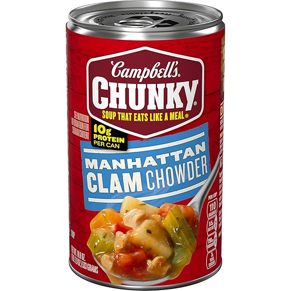 CAMPBELL’S CHUNKY SOUP, MANHATTAN CLAM CHOWDER, 18.8 OZ CAN