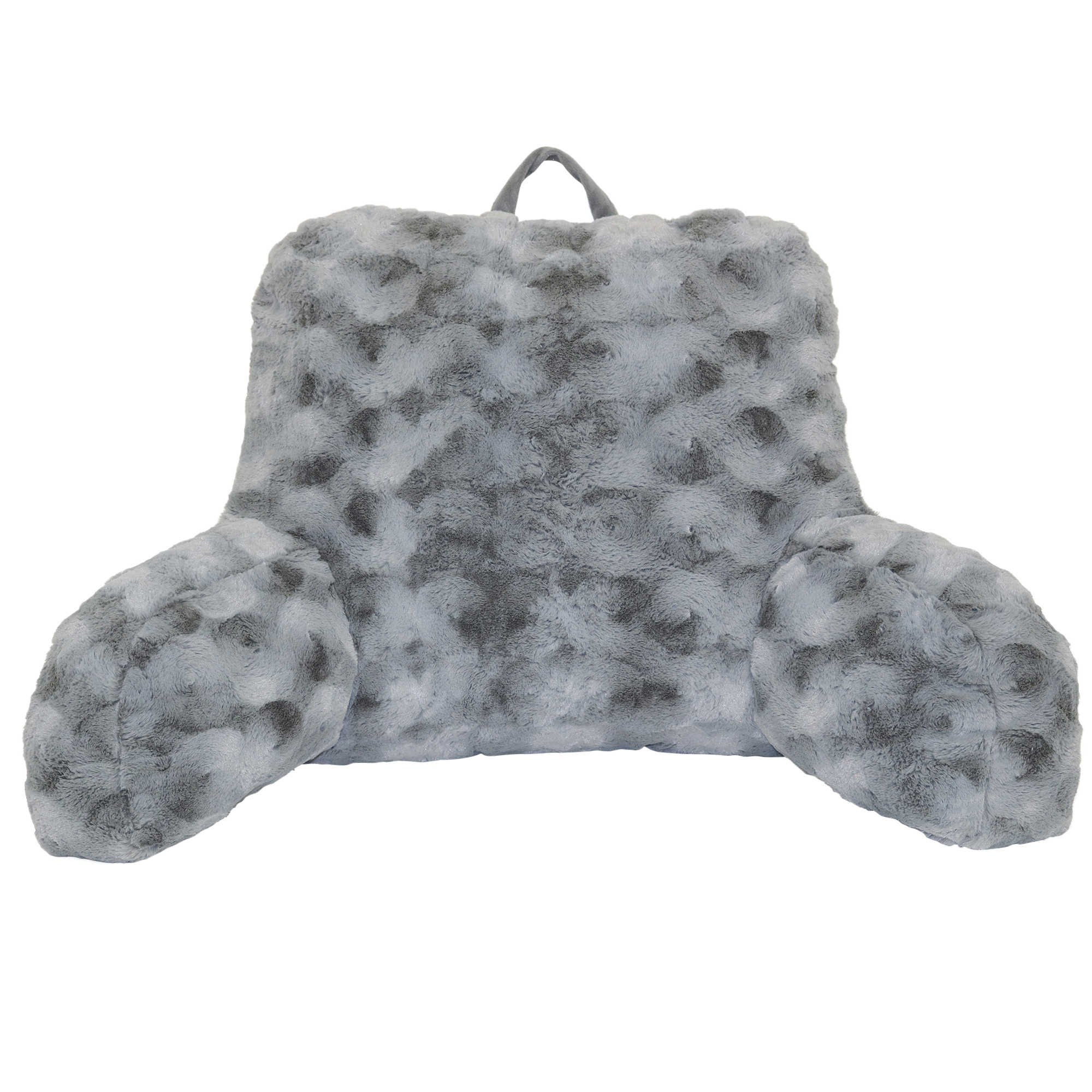 gray backrest pillow