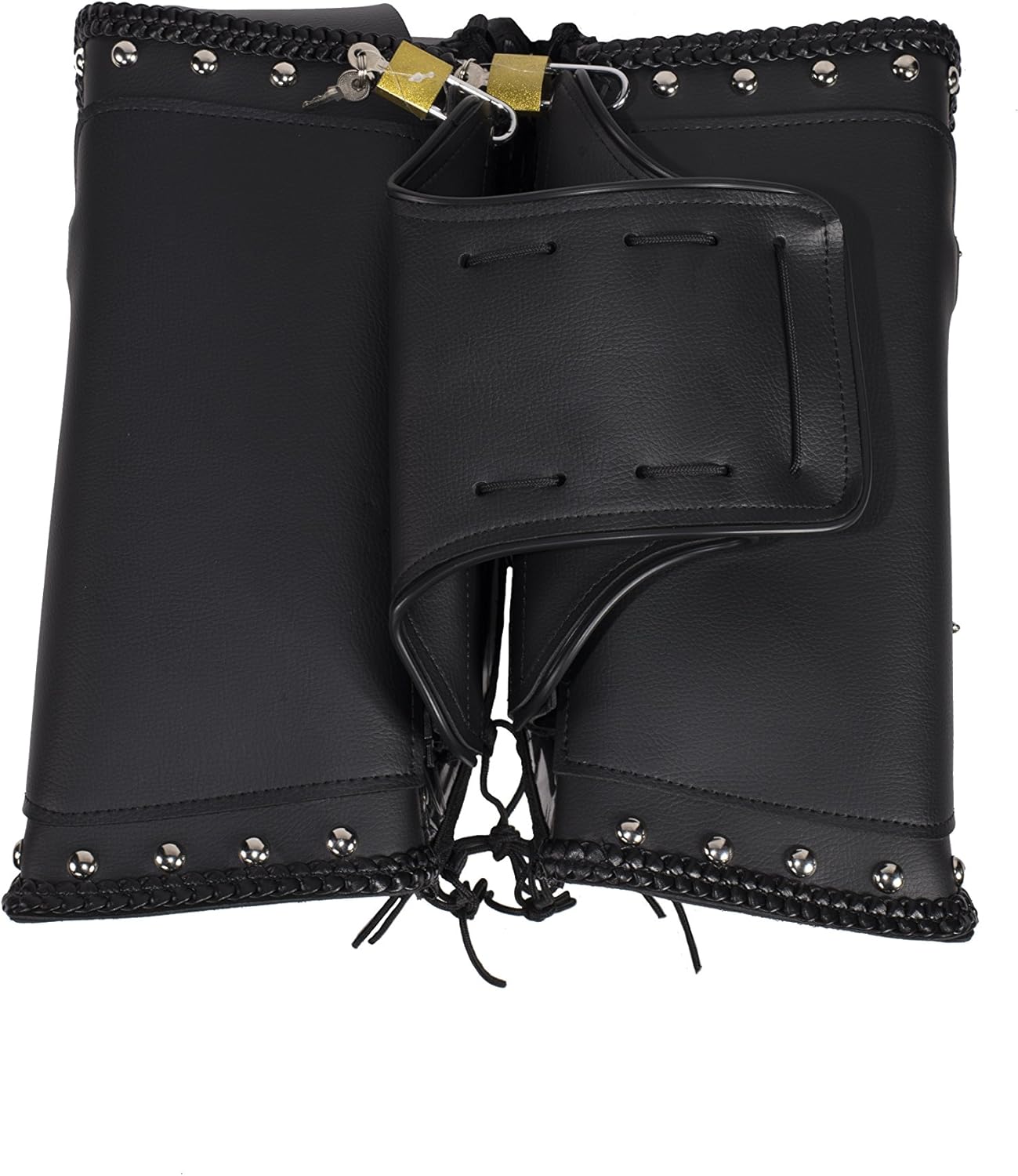 Dream Apparel Universal PVC Motorcycle Saddlebag With Heavy Duty Quick Release SD4065: Automotive