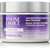 The Mane Choice The Alpha Hair Mask, Green Tea & Carrot Mask Treatment, 12 oz, Deep Moisturizing & Restorative, Anti Frizz, Helps Restore Dry, Damaged Hair, Paraben & Sulfate Free