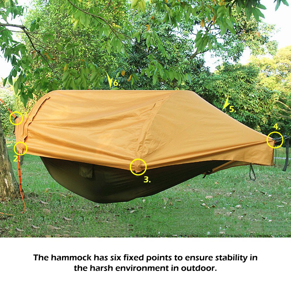 Portable Camping Hammock Mosquito Net Rain Cover Waterproof Windproof