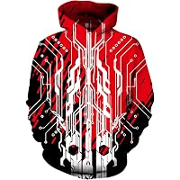 Linnhoy Felpa Con Cappuccio Unisex Con Stampa 3D E Tasche - Taglie Dalla S Alla XXXL (Tabella Disponibile) - Vestibilità Morbida In Poliestere E Spandex