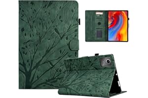 Longga Case for Lenovo Tab M11 11" 2024, Premium PU Leather Flip Folio Stand Cover with [Card Slot] [Pen Holder] [Auto Wake/S