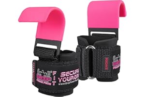 GRIP POWER PADS Premium Weight Lifting Hooks & Straps for Pull Ups & Deadlifts - Padded, Heavy Duty, Power Lifting Grips for Men & Women
