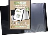 eco-eco A3 50% Recycled 10 Pocket Display Book Black 20 Views view 2