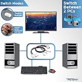 TRENDnet TK-217i 2-Port USB KVM Switch Kit VGA Audio Hot-Keys Windows Mac Linux view 4