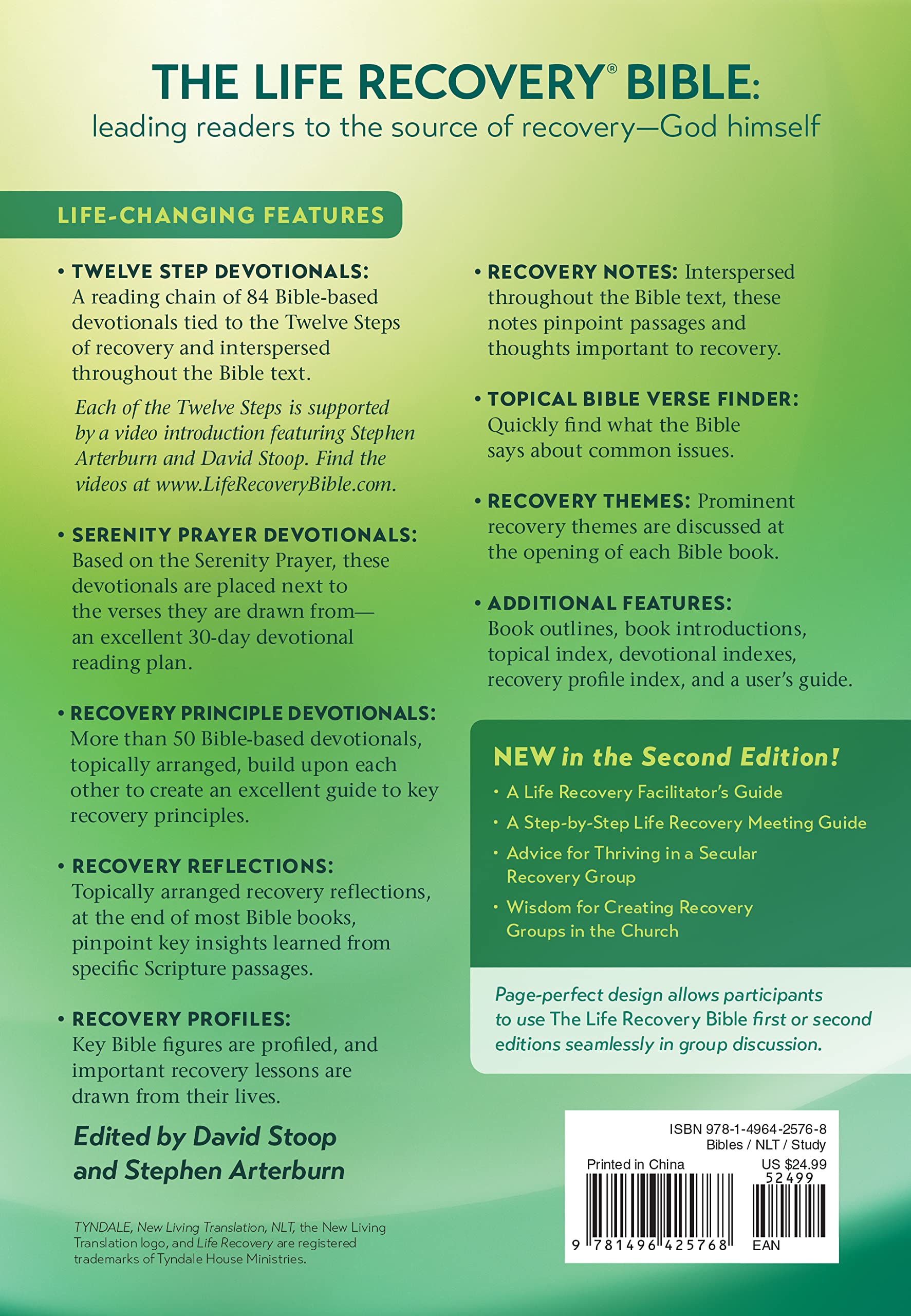 NLT Life Recovery Bible, Second Edition (Softcover): Addiction Bible Tied to 12 Steps of Recovery for Help with Drugs, Alcohol, Personal Struggles – With Meeting Guide NLT Life Recovery Bible, Second Edition (Softcover): Addiction Bible Tied to 12 Steps of Recovery for Help with Drugs, Alcohol, Personal Struggles – With Meeting Guide Paperback Spiral-bound