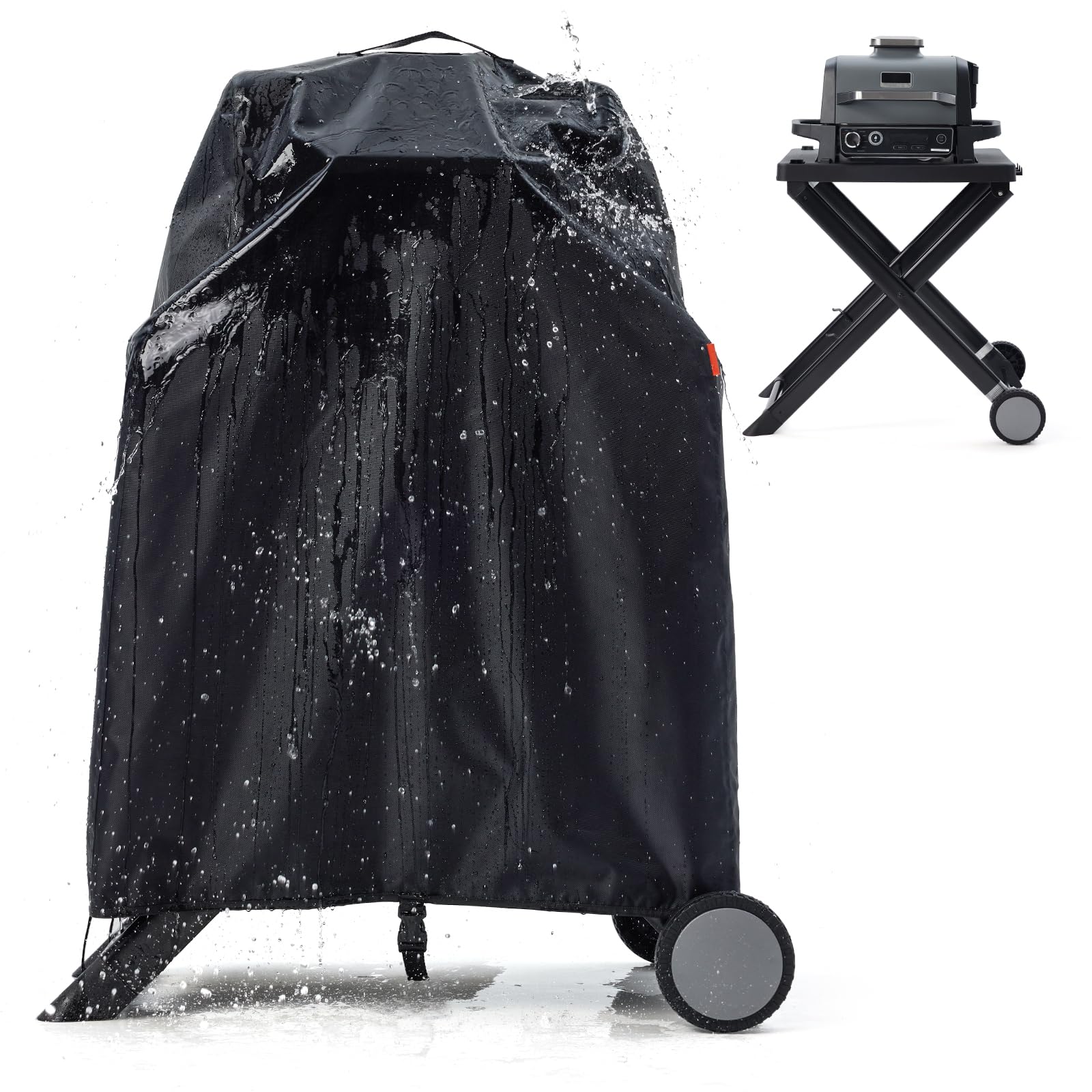 Photo 1 of Waterproof Cover for Ninja Woodfire Outdoor Grill on XSKSTAND Woodfire Collapsible Stand, Outdoor Grill Accessories for Ninja Wood Fire Smoker OG700 Series (Cover Only)