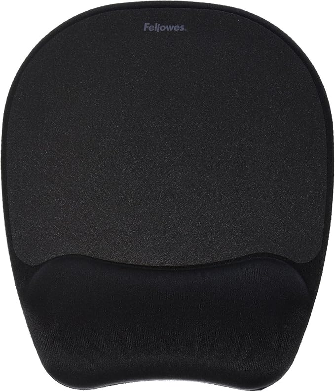 Fellowes Memory Foam Mouse Pad/Wrist Rest, Black (9176501