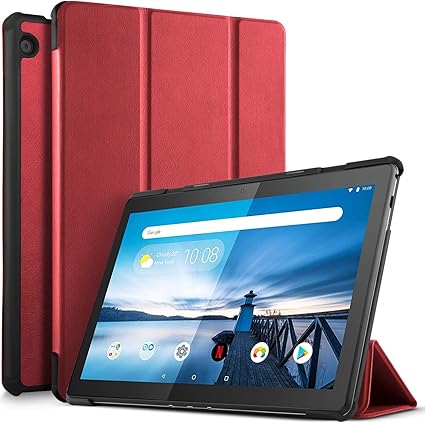 Amazon Ivso Lenovo Tab M10 タブレット ケース Nec Lavie Tab E Te410jaw Jaw Pc Te410jaw 10 1インチ 新型 カバー Newモデル スタンド機能付き 保護ケース 三つ折 マグレット開閉式 薄型 超軽量 全面保護型 New Lenovo Tab M10 スマートケース レッド