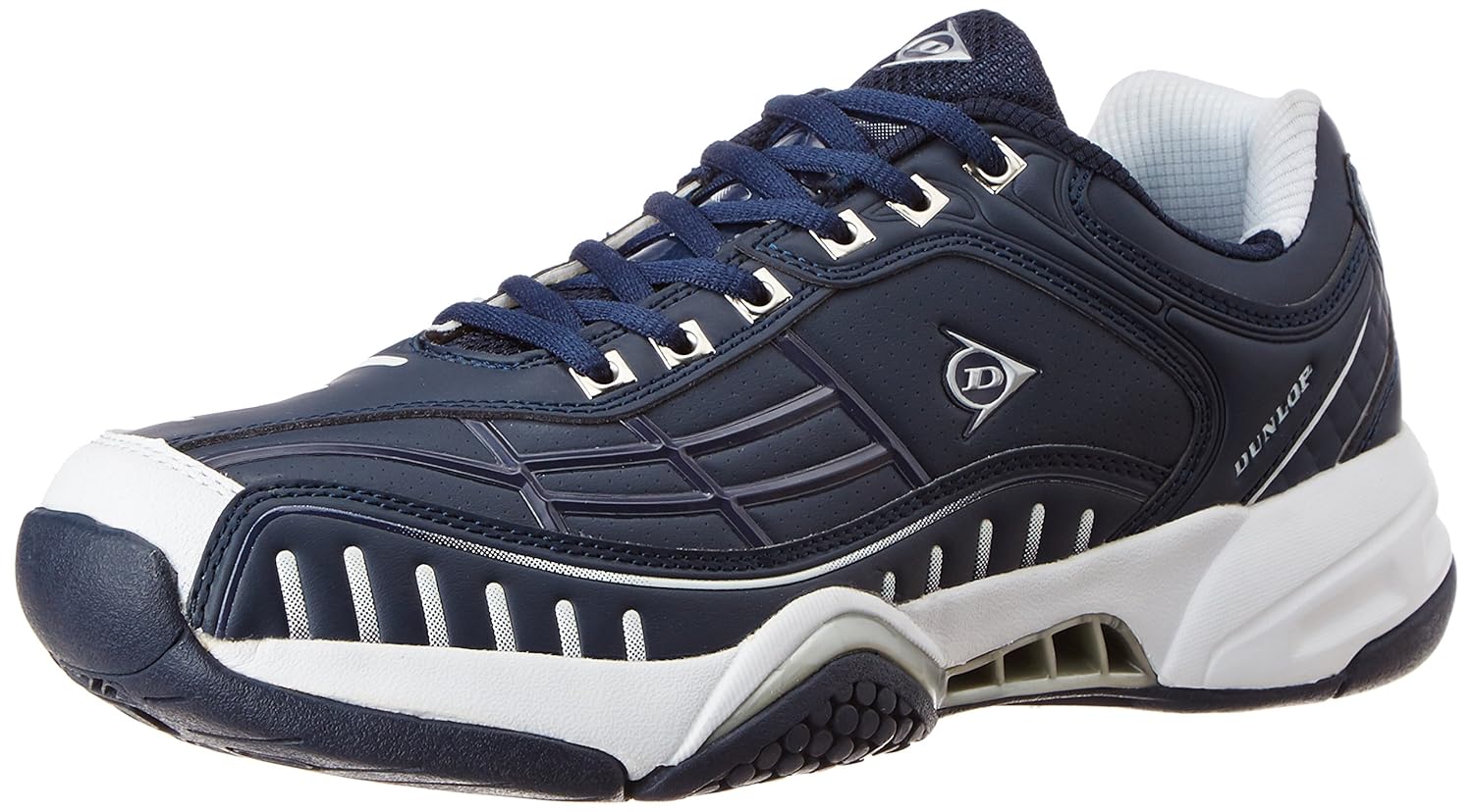 Dunlop 3556 Swift Tennis Shoes, UK 10.5 (White/Navy/Sky Blue) Amazon
