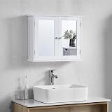 Bath Vida Priano 2 Door Mirrored Wall Cabinet White