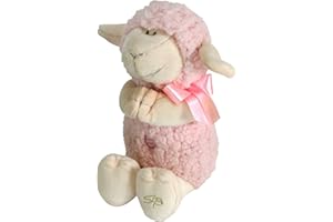 Stephan Baby Ultra Soft and Huggable Musical Praying Woolly Lamb, Pink, 11 inch