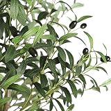 YOLEO 4FT Artificial Olive Tree Faux Silk Olive Plant 120cm 2 Pack view 3