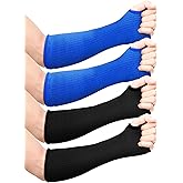 SATINIOR Cut Resistant Sleeves Protective Arm Sleeves Safety Arms Protection Sleeves with Thumb Hole for Garden Kitchen