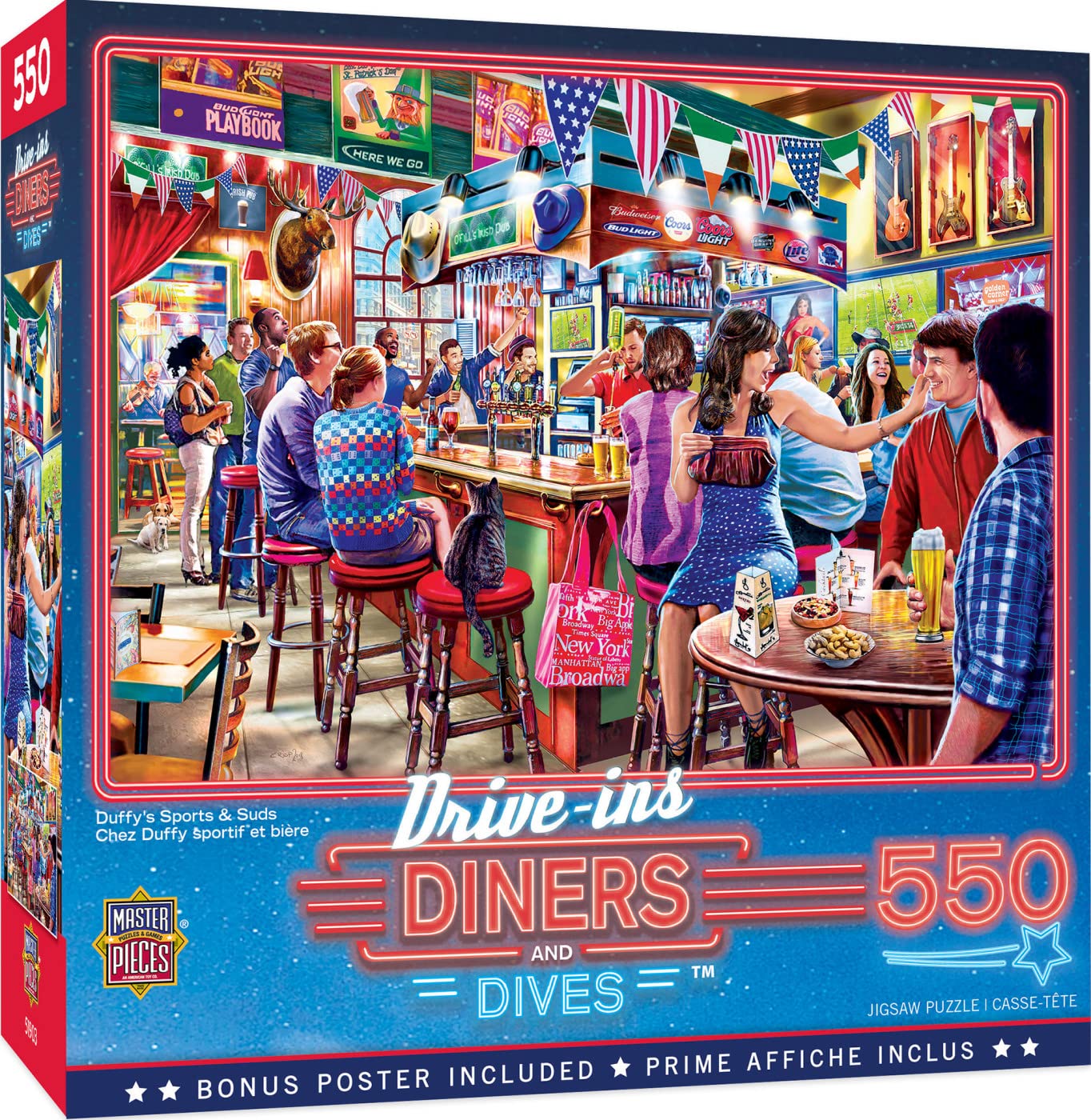 Drive-Ins, Diners and Dives - Duffy's Sports & Suds 550pc Puzzle