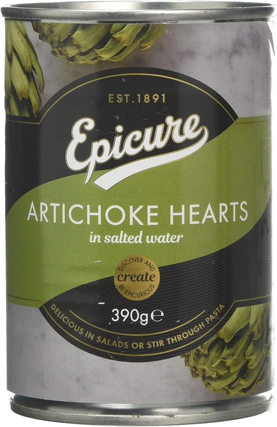 Epicure Artichoke Hearts in Salted Water 390 g (Pack of 12) Amazon.co