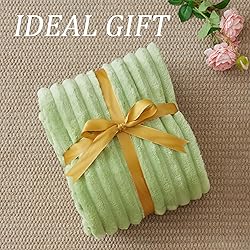 BEDELITE Sage Green Throw Blanket for Couch