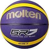 Molten GR Premium Rubber Basketball Size 7 Purple Yellow Indoor Outdoor
