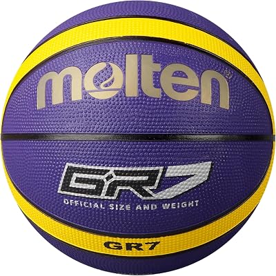 Molten GR Premium Rubber Basketball Size 7 Purple Yellow Indoor Outdoor