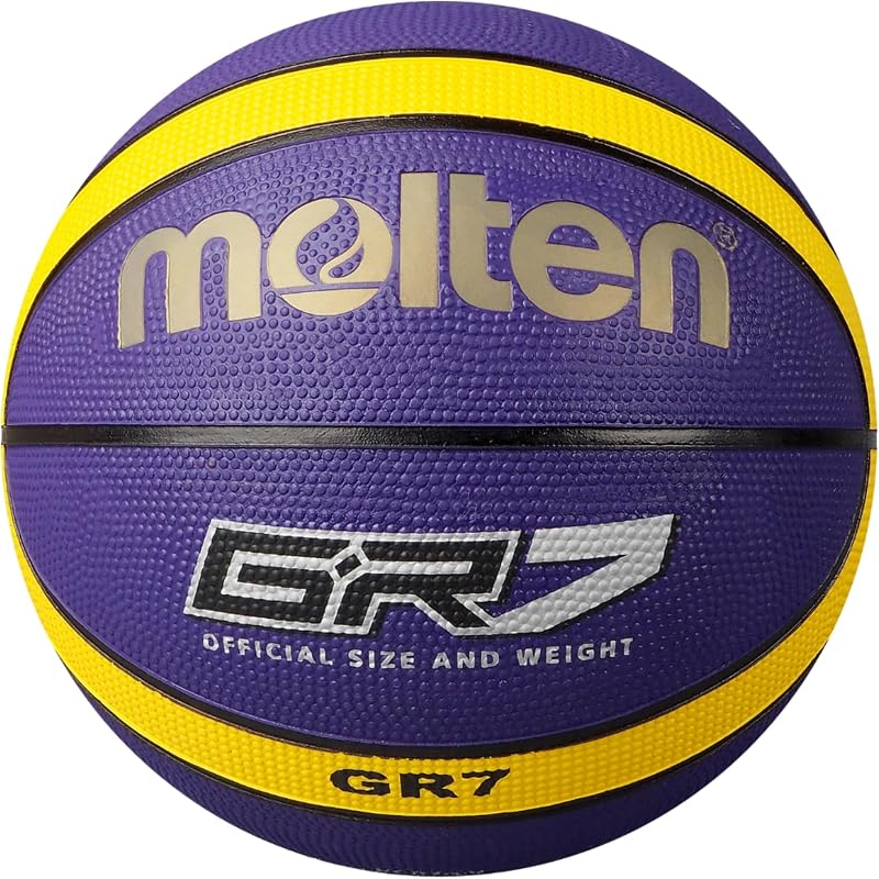 Molten GR Premium Rubber Basketball Size 7 Purple Yellow Indoor Outdoor