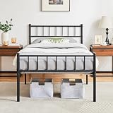 Yaheetech 3ft Single Metal Bed Frame with Headboard Footboard Black view 4