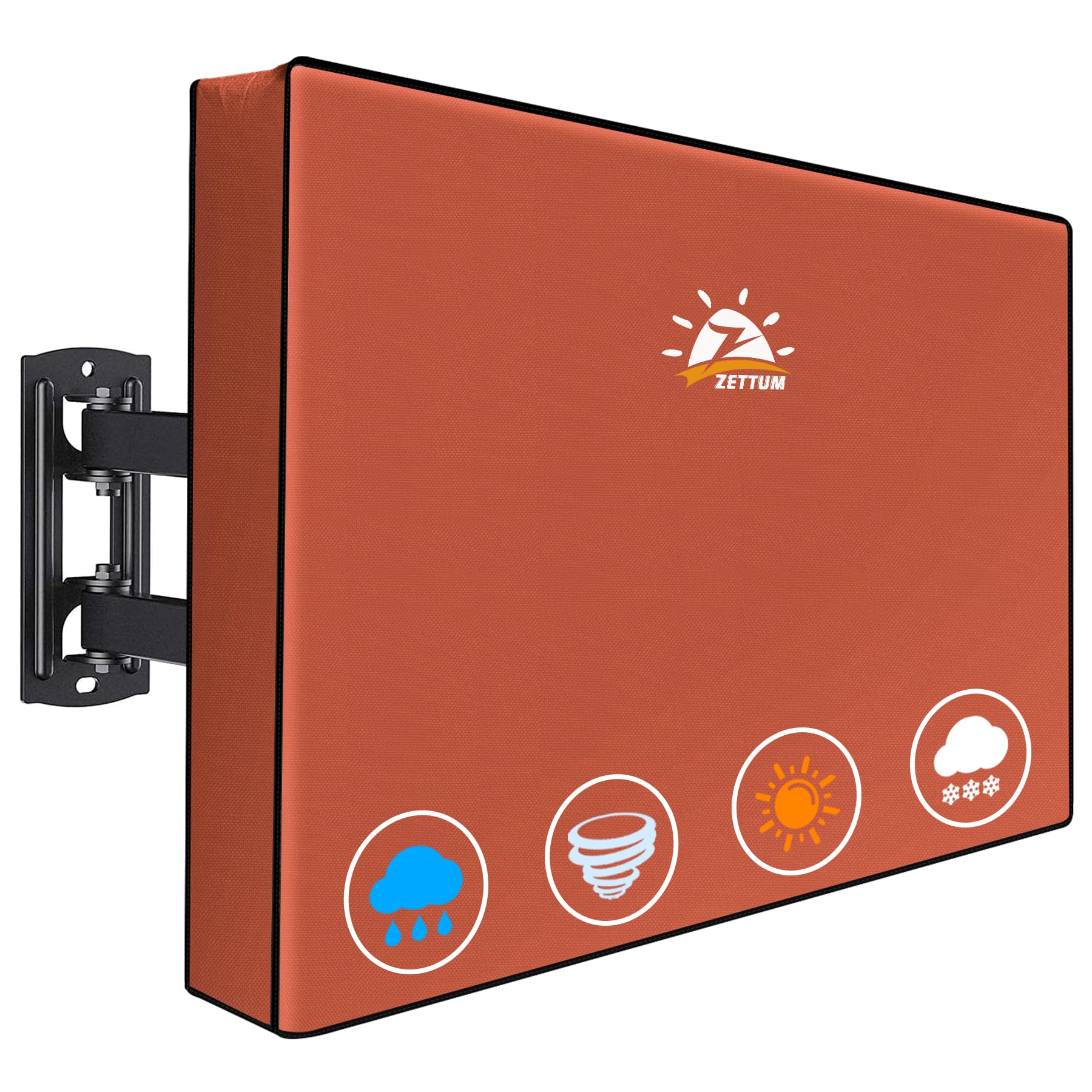Photo 1 of Zettum Outdoor TV Cover - 600D Waterproof & Weatherproof for 28 to 32 Inch TV, Heavy Duty Enclosure Protector (30"L x 6"D x 20"H)